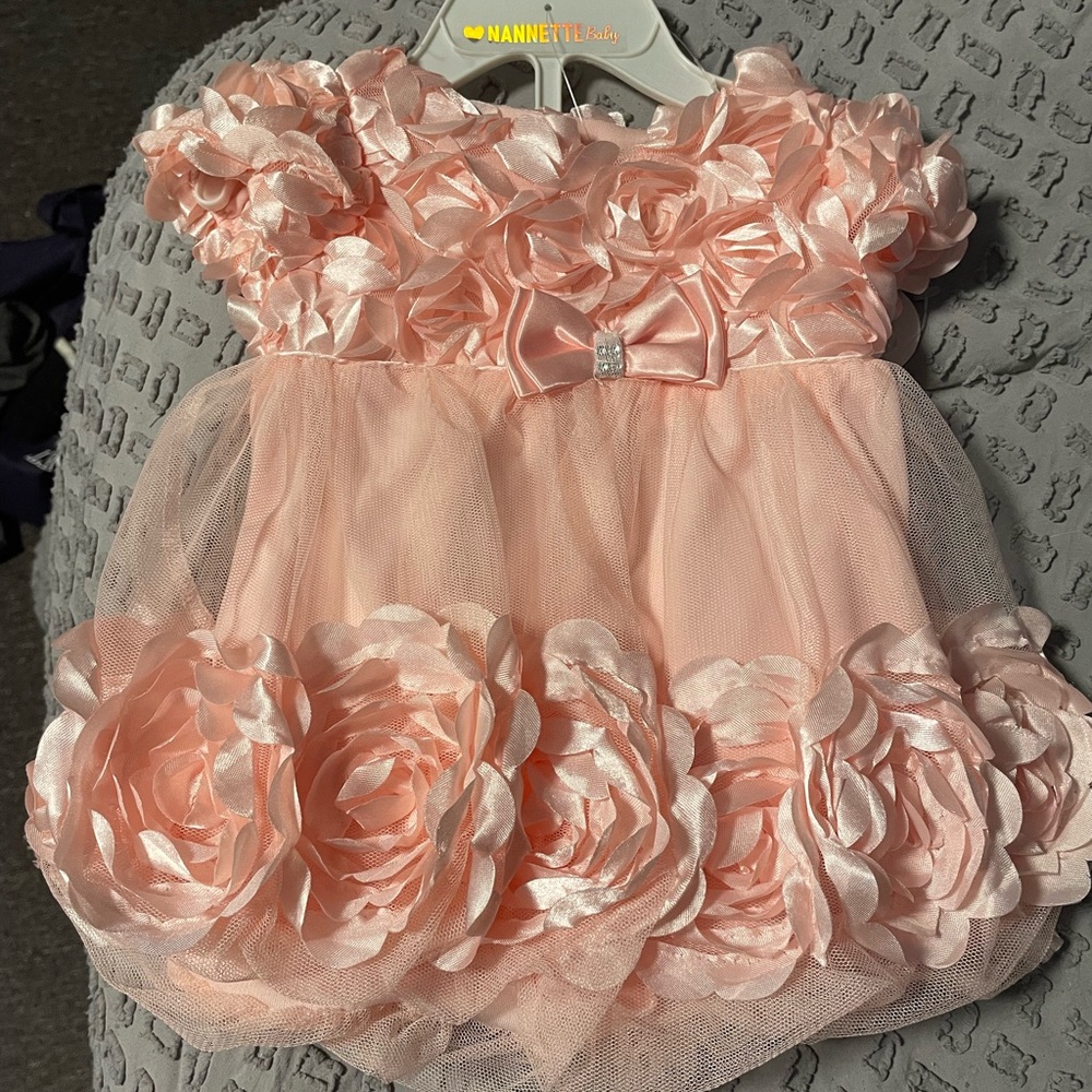 NWT Nannette Baby Rosette/Tulle Dress 3-6mths